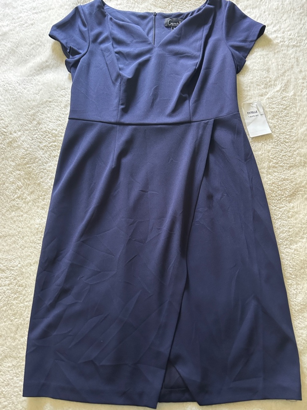 Connected Apparel Navy Sheath Dress size 10